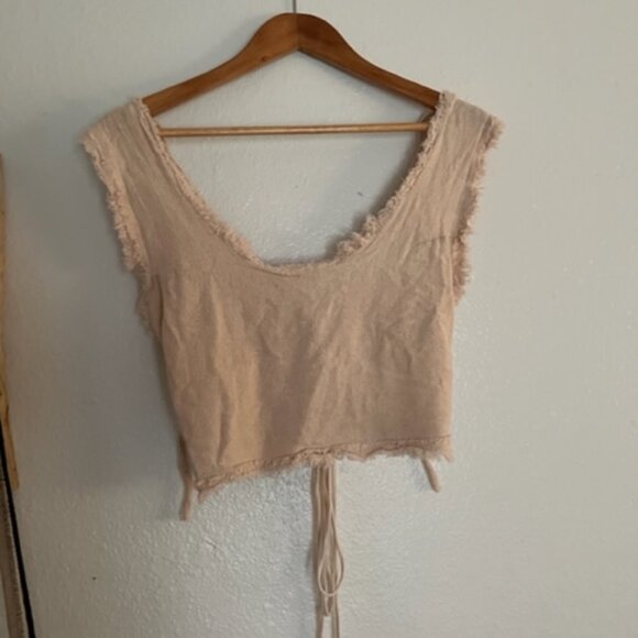 Cotton Corset lace up Crop Top - Picture 4 of 7